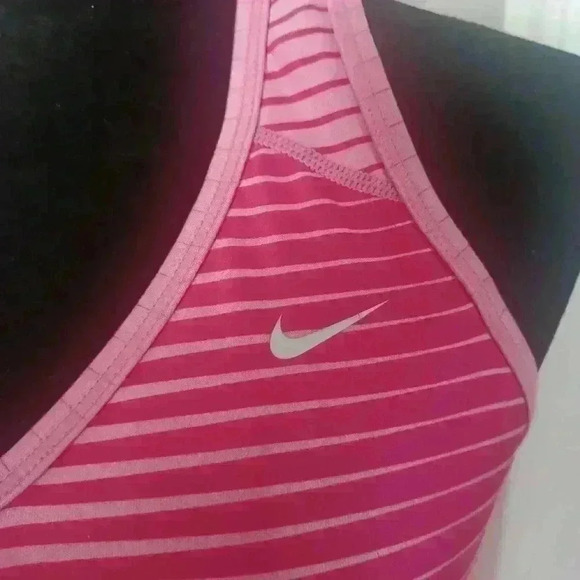 Nike Dri-Fit Womens Pink Racerback Striped Workout Tank M - Picture 5 of 15